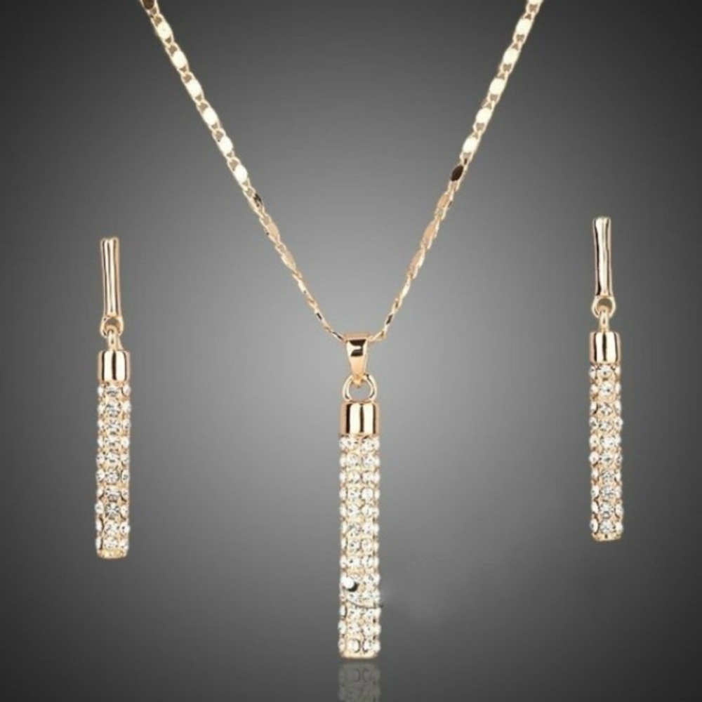 Silver plated jewelry set